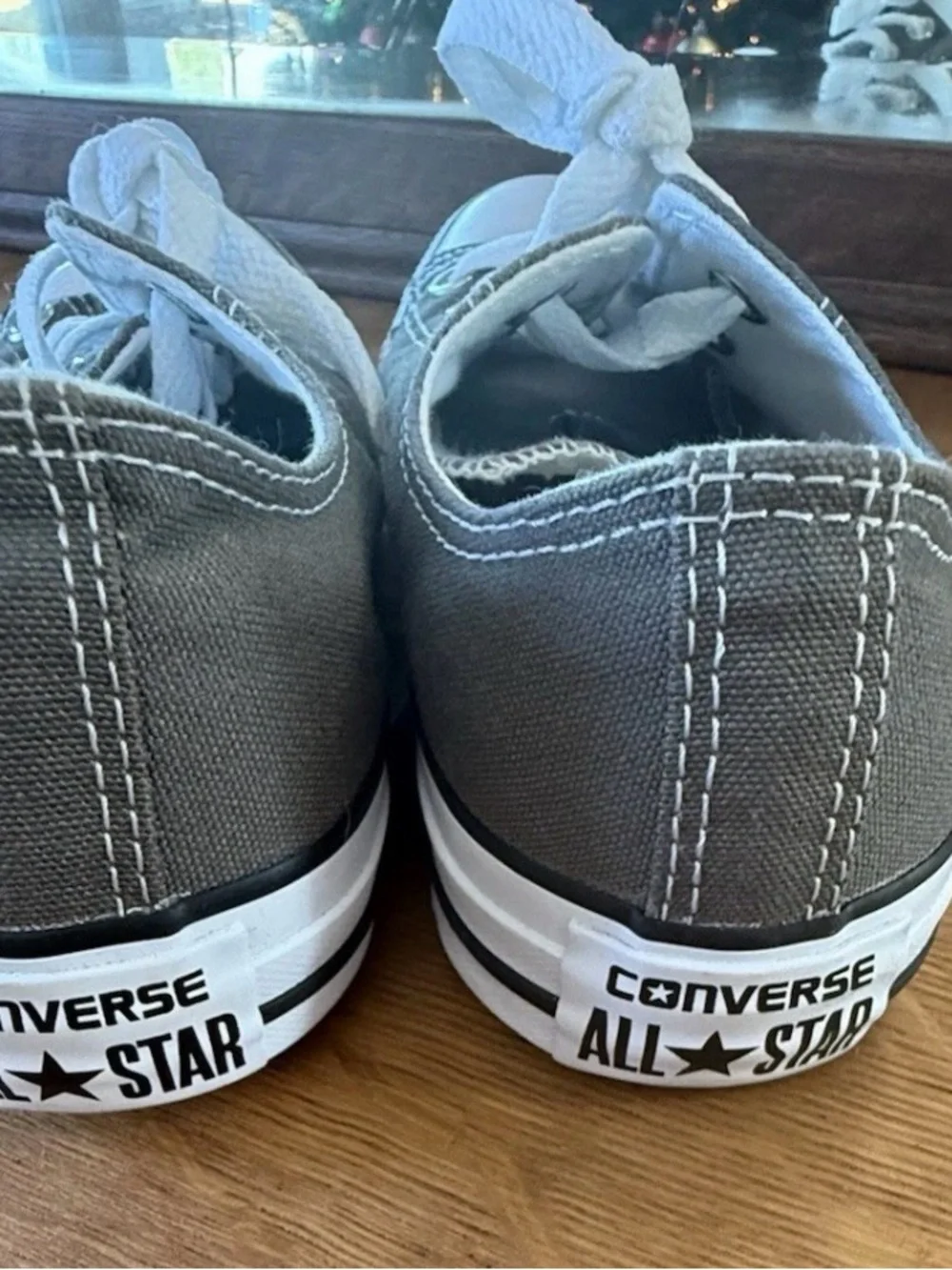 NWOT and w/o Box Converse All Star Sneakers Gray/Green Men’s Sz 6 Women’s Sz 8 - Picture 3 of 5